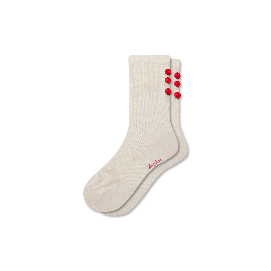 Women’s Hearts Lightweight Half Calf Socks - Modern Touch