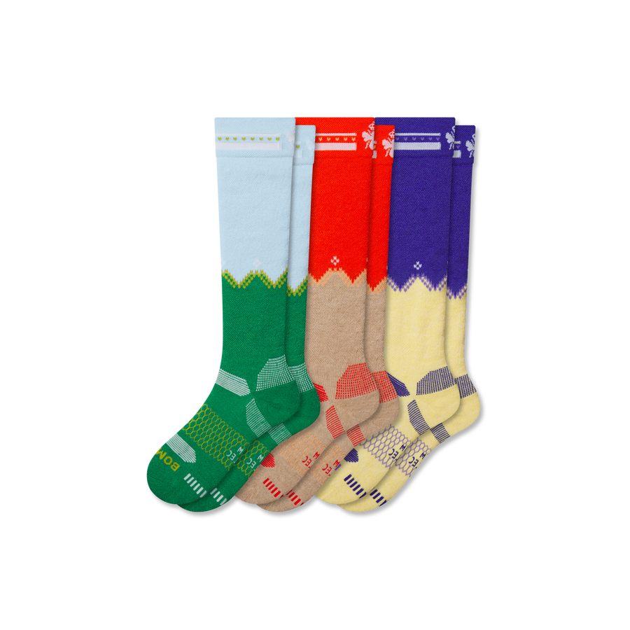 Youth Full-Cushion Merino Wool Blend Ski & Sock 3-Pack - Modern Touch