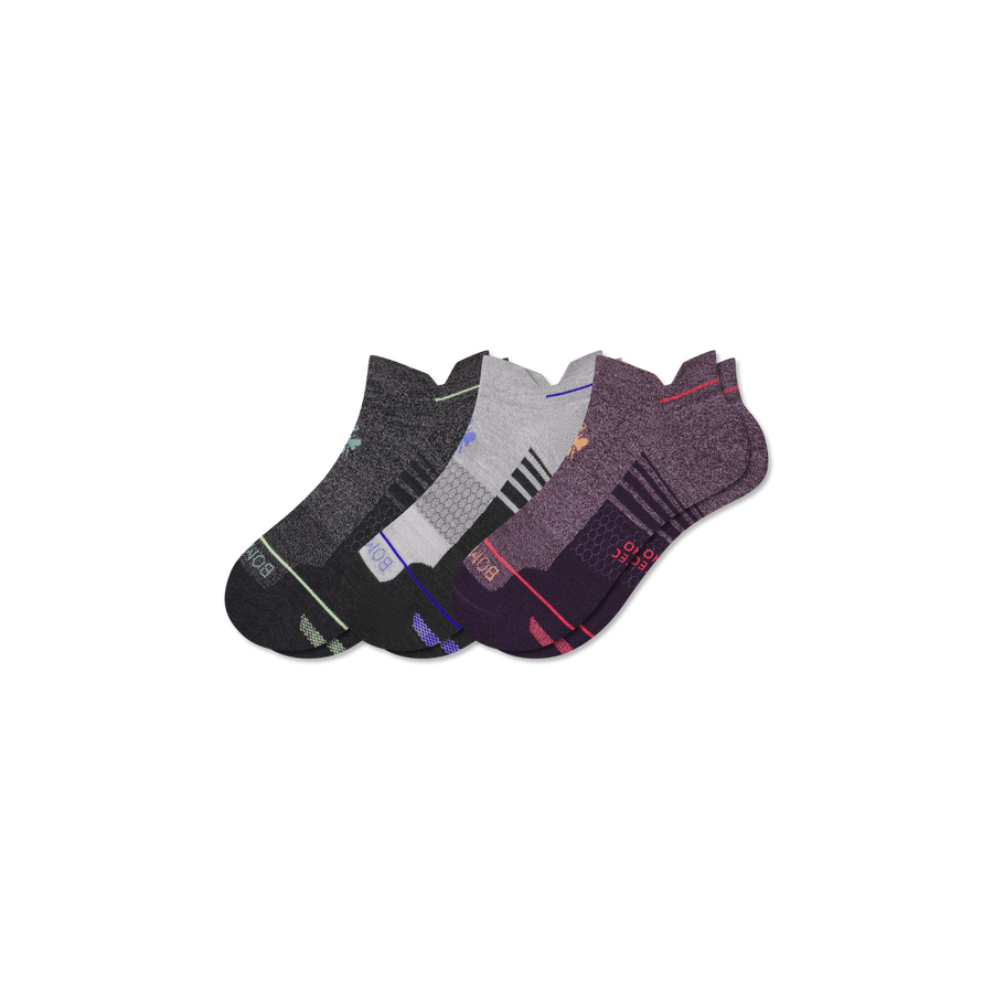 Men's Merino Wool Blend Run Ankle Sock 3-Pack - Daily Step