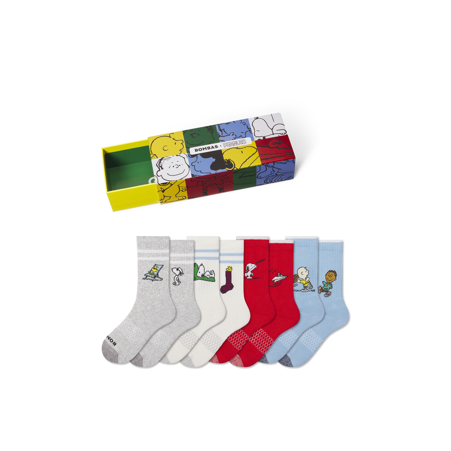 Peanuts x Bombas: Youth Calf Sock 4-Pack Gift Box - Daily Pick