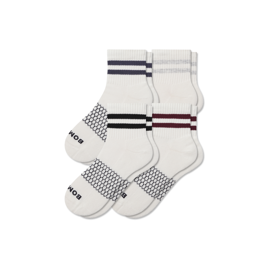 Men's Vintage Stripes Quarter Sock 4-Pack - Ready Pair