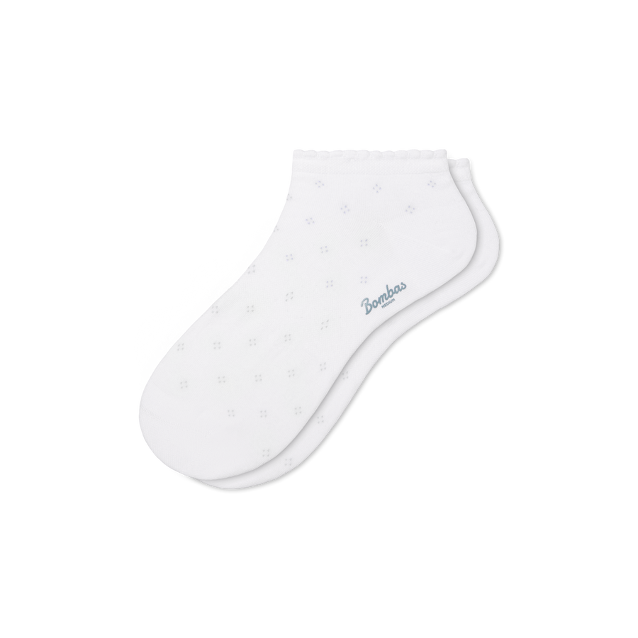 Women’s Scallop Lightweight Ankle Socks - Daily Cushion