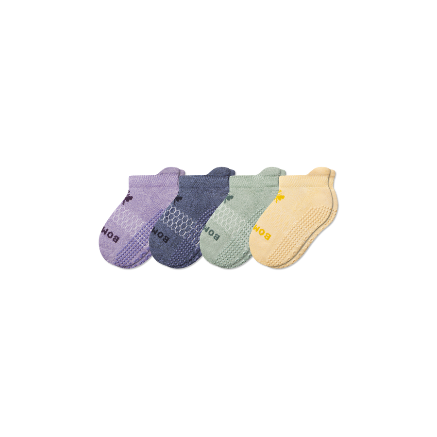 Junior Marl Gripper Ankle Sock 4-Pack - Premium Pick