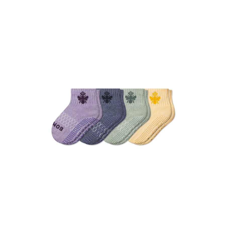 Toddler Marl Gripper Calf Sock 4-Pack - Clean Finish