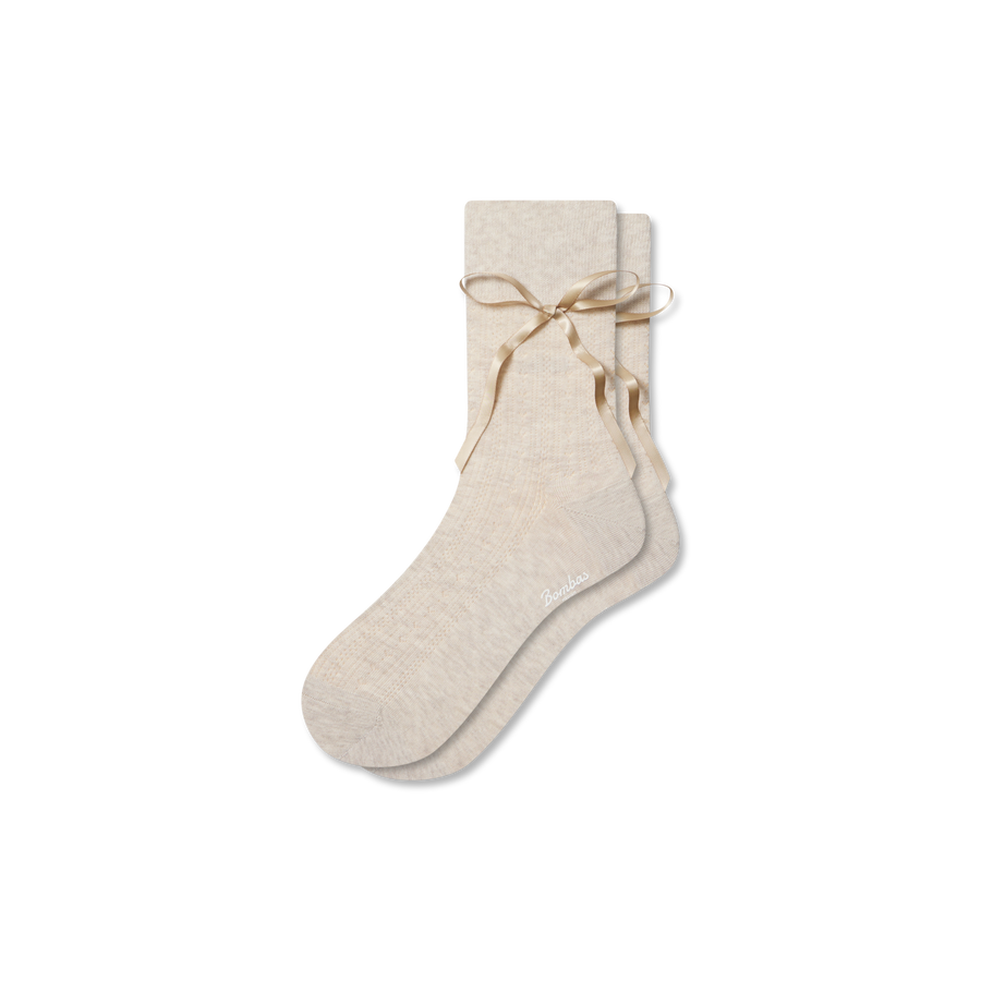 Women’s Pointelle Bow Half Calf Socks - Daily Step