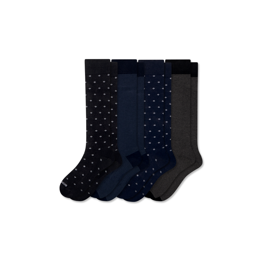 Men's Dress Over the Calf Sock 4-Pack - Ready Pair