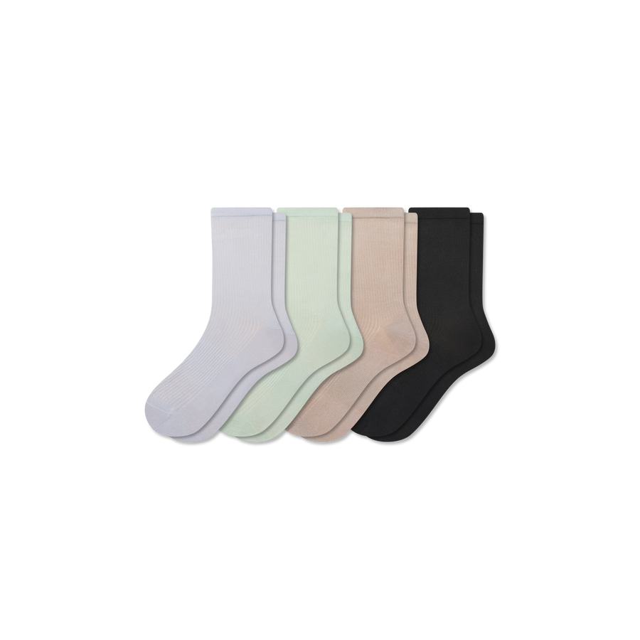 Women's Rib Half Calf Sock 4-Pack - All Day Fit