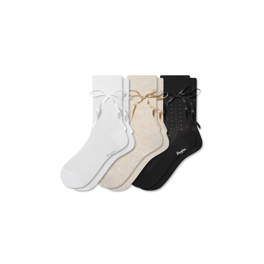 Women’s Bow Half Calf Sock 3-Pack - All Day Fit