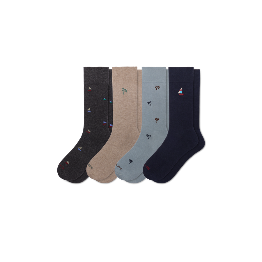 Men's Dress Calf Sock 4-Pack - Soft Step