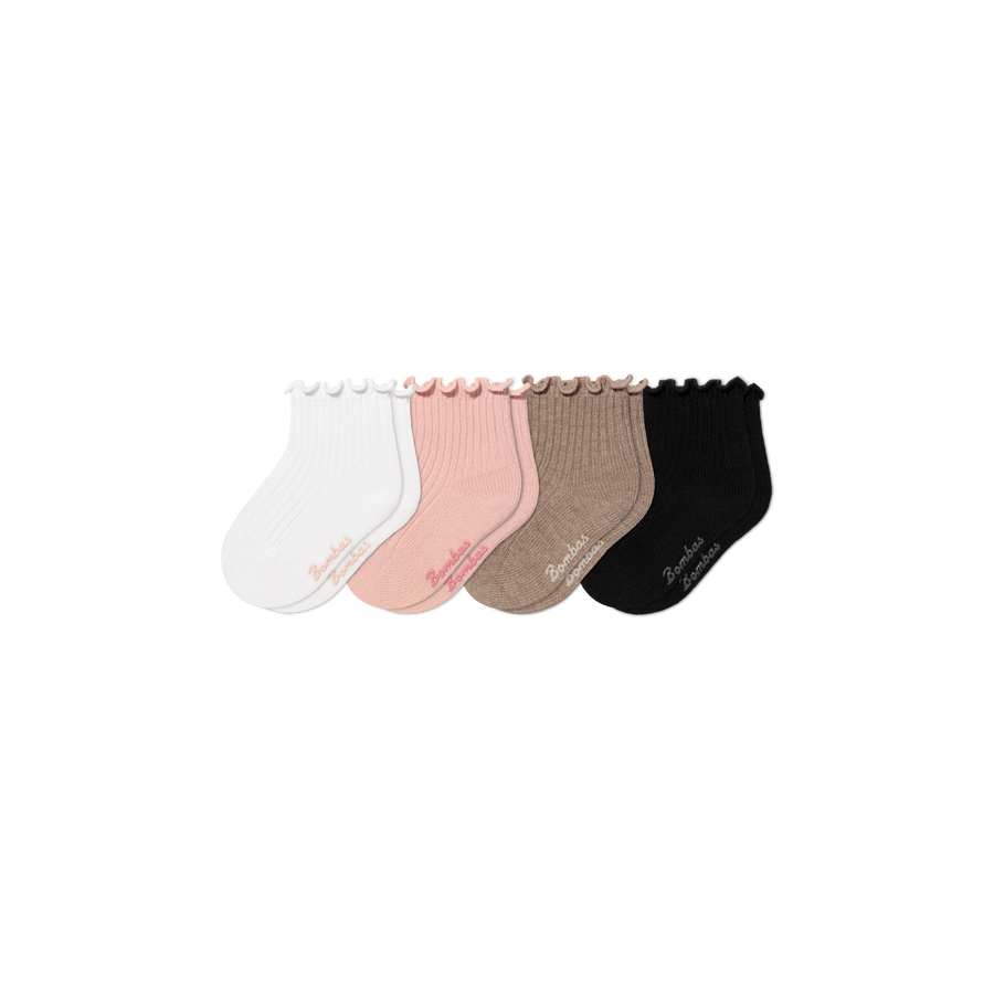 Baby Ruffle Rib Calf Sock 4-Pack (6-12 Months) - Premium Pick