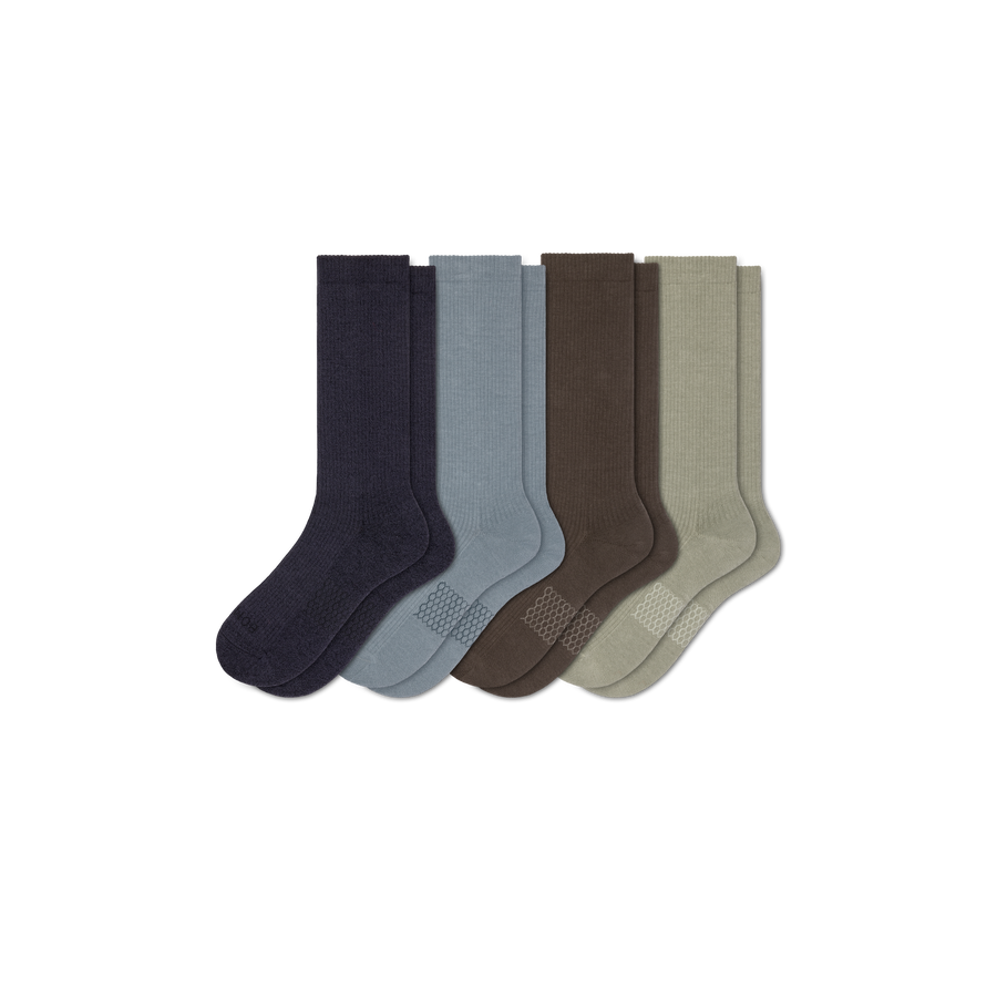 Men's Modern Rib Calf Sock 4-Pack - Simple Style