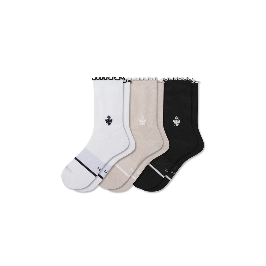 Women’s Ruffle Sport Half Calf Sock 3-Pack - Fresh Choice