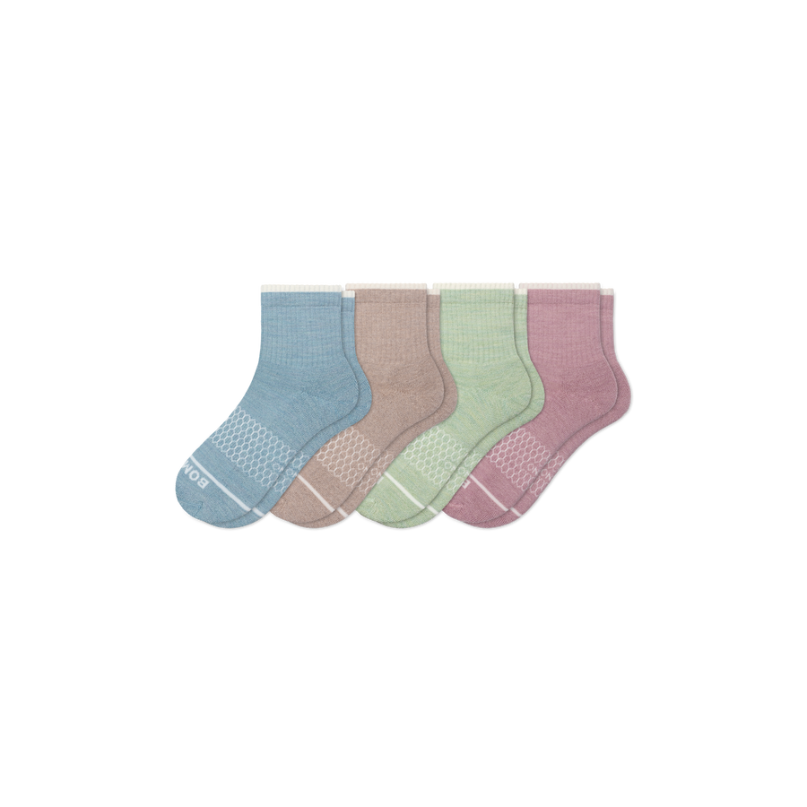 Women's Merino Wool Blend Quarter Sock 4-Pack - Essential Ready