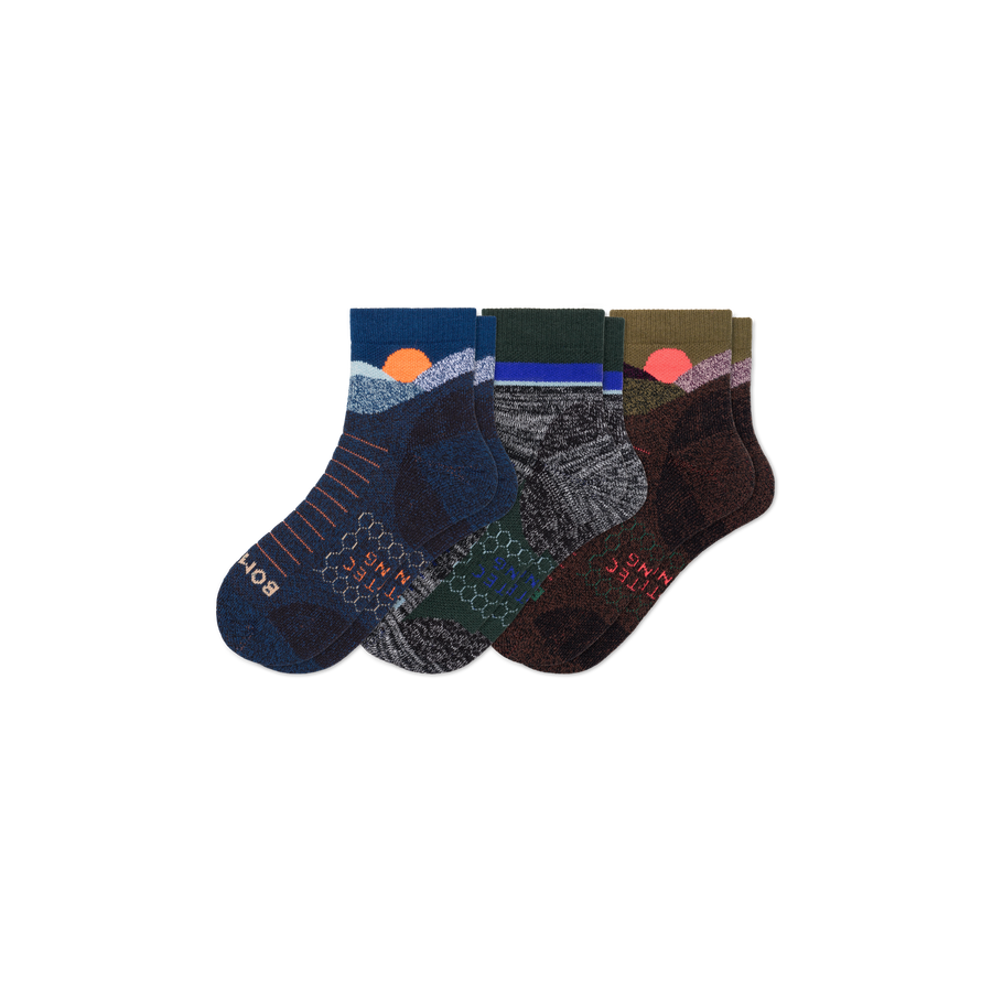 Men's Hiking Quarter Sock 3-Pack - All Day Fit