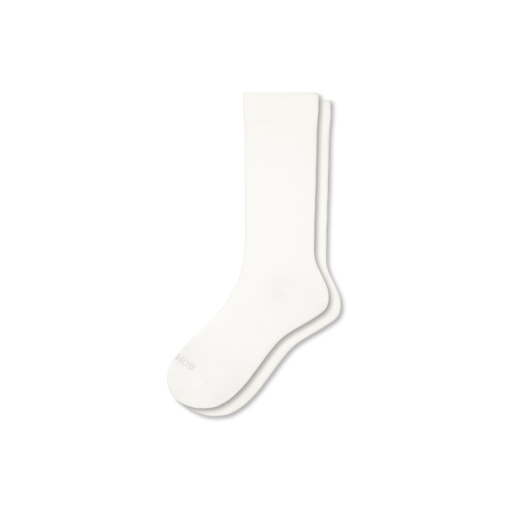Women's Lightweight Calf Socks - White L [3679]