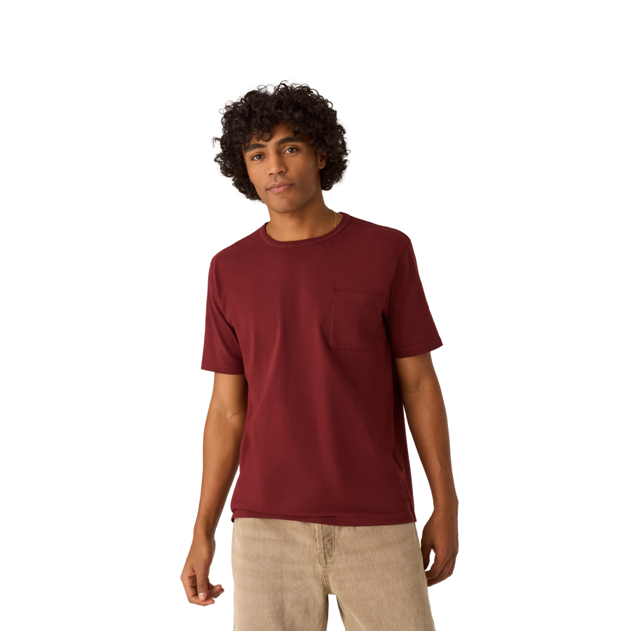 Men’s Premium Weight Pocket Crew Neck T-Shirt - Simple Style