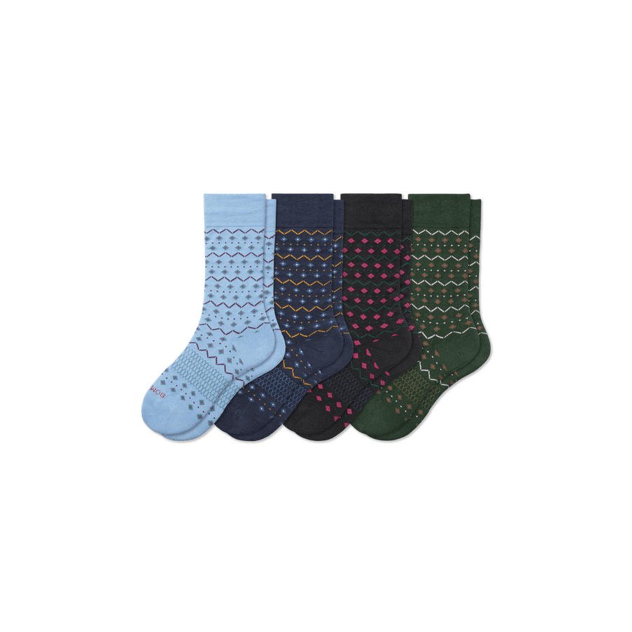 Youth Dress Calf Sock 4-Pack - Everyday Pair