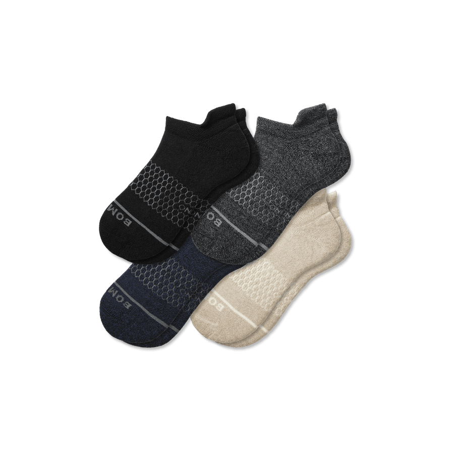 Men's Merino Wool Blend Ankle Sock 4-Pack - Everyday Pair