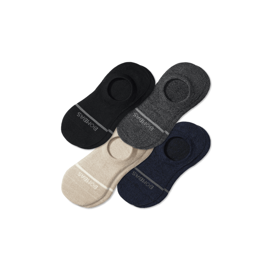 Men's Merino Wool Blend No Show Sock 4-Pack - Daily Cushion