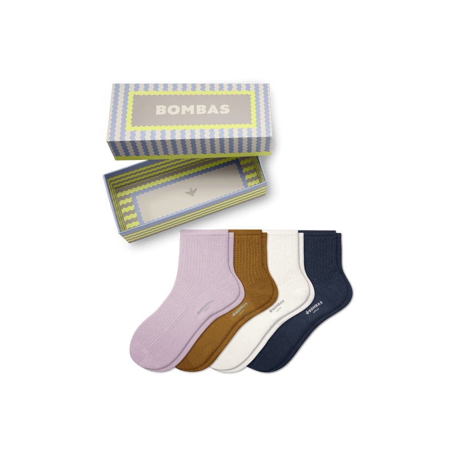Women's Quarter Sock 4-Pack Gift Box - Ready Pair