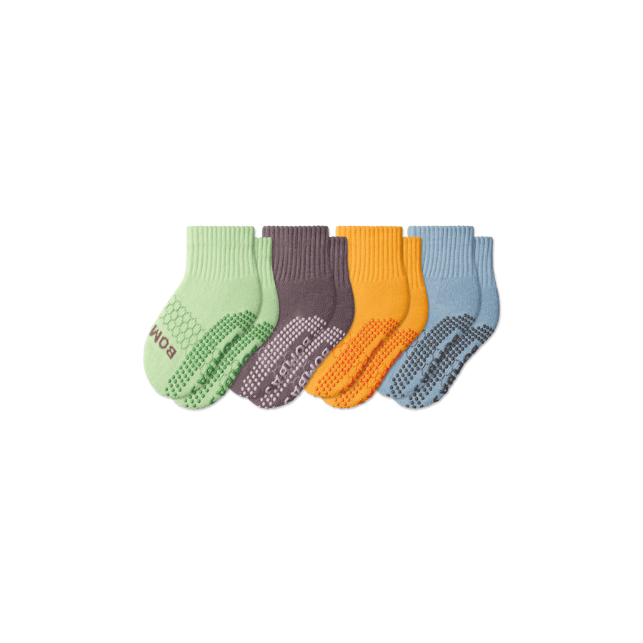 Toddler Gripper Calf Socks 4-Pack - Clean Finish