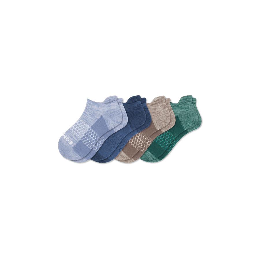 Youth Two Tone Ankle Sock 4-Pack - Modern Touch
