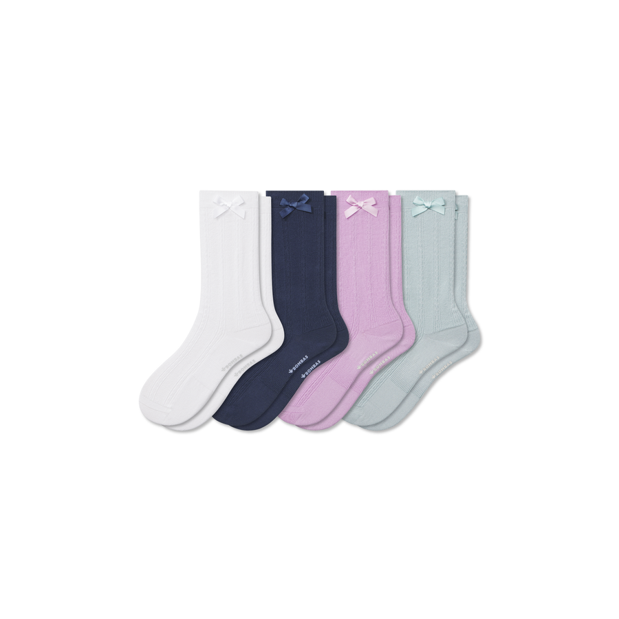 Youth Bow Calf Sock 4-Pack - Classic Ready
