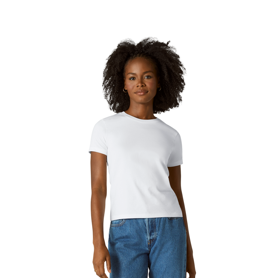 Women's Pima Cotton Slim Crew Neck T-Shirt - Fresh Fit