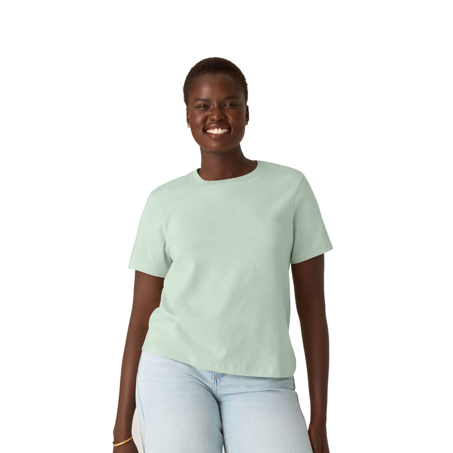 Women's Pima Cotton Crew Neck T-Shirt - Soft Fit
