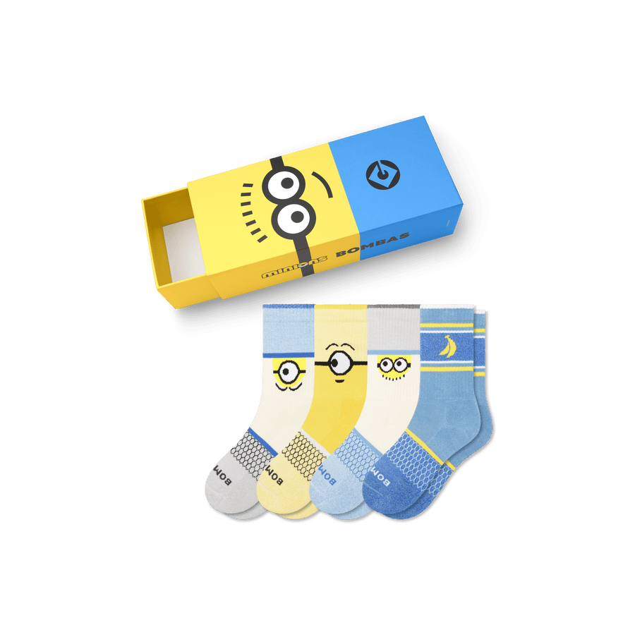 Youth Minions Calf Sock 4-Pack Gift Box - Fresh Choice