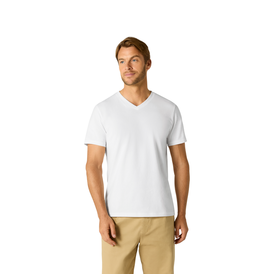 Men's Pima Cotton V-Neck T-Shirt - Ready Pair