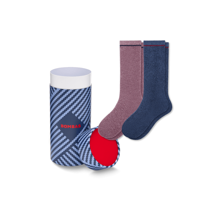 Men's Merino Wool Blend Cozy Sock 2-Pack Gift Box - Daily Pick
