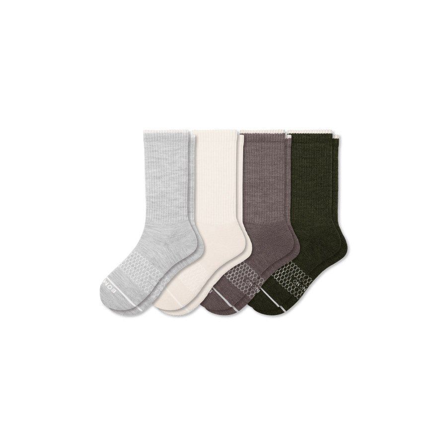 Men's Merino Wool Blend Calf Sock 4-Pack - Easy Choice