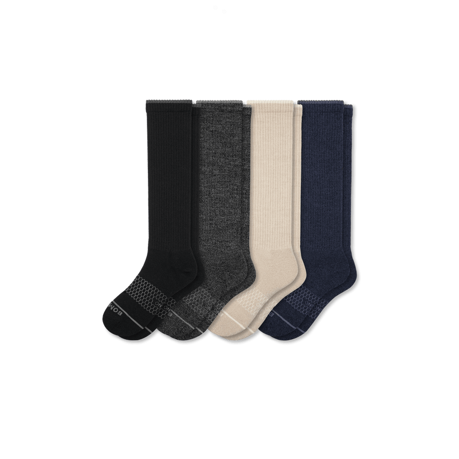 Women's Merino Wool Blend Knee-High Sock 4-Pack - Essential Ready