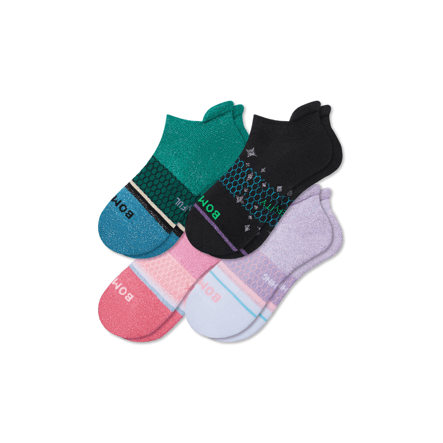 Youth Wicked X Bombas Ankle Sock 4-Pack - Clean Finish