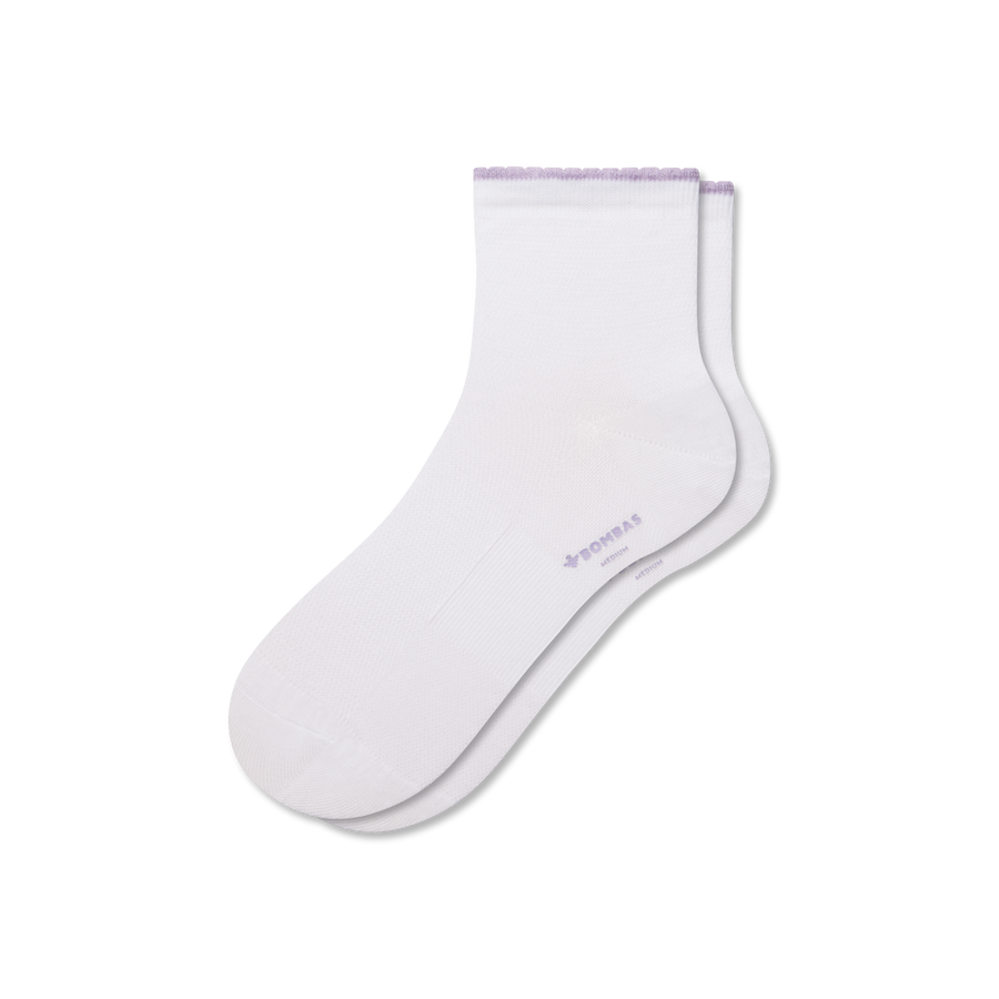 Women’s Scallop Cuff Quarter Socks - Everyday Pair