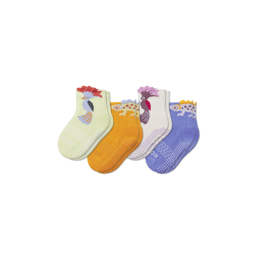 Toddler Friends Gripper Calf Sock 4-Pack - Daily Pick