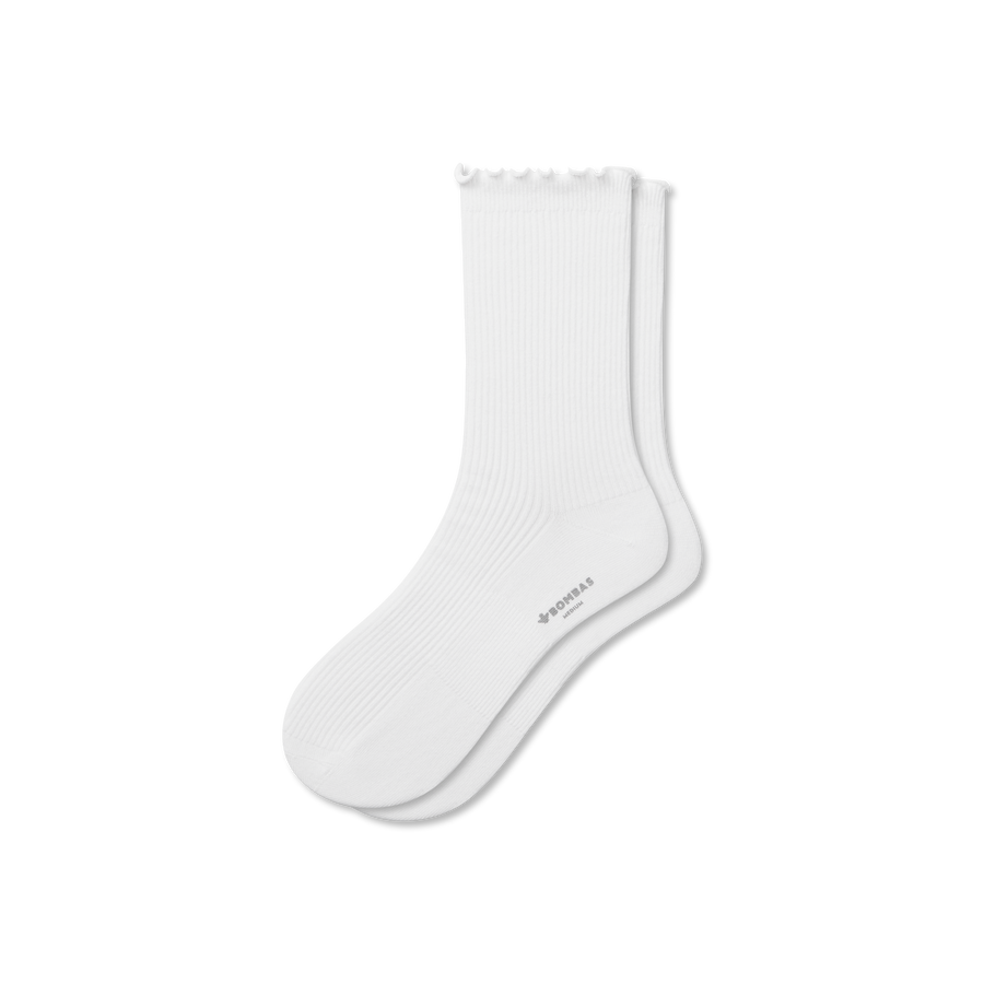 Women's Ruffle Rib Half Calf Socks - Soft Step