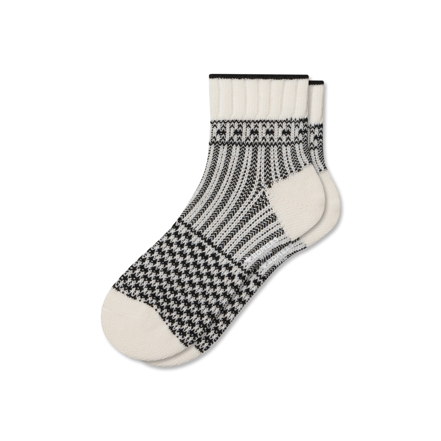 Women's Merino Wool Blend Sweater Quarter Socks - Premium Pick