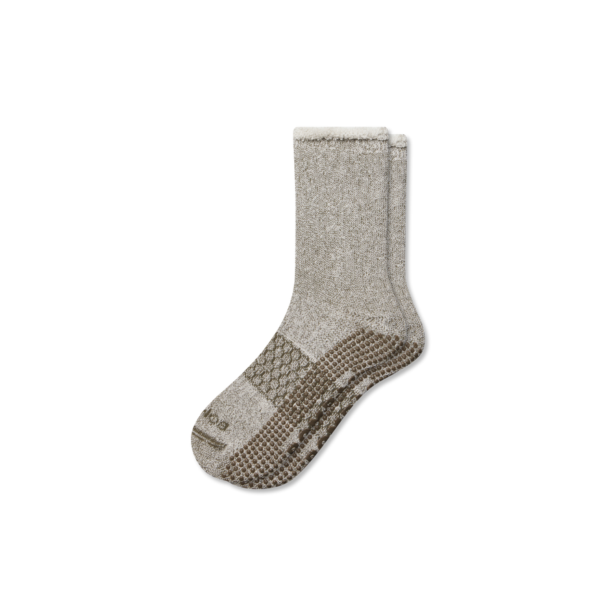 Women’s Roll-Top Merino Blend Gripper House Sock - Everyday Pair