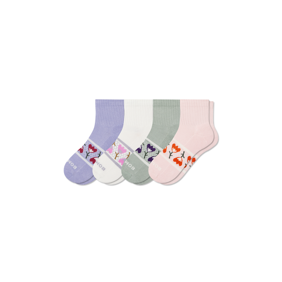 Women's Garden Party Quarter Sock 4-Pack - Classic Ready