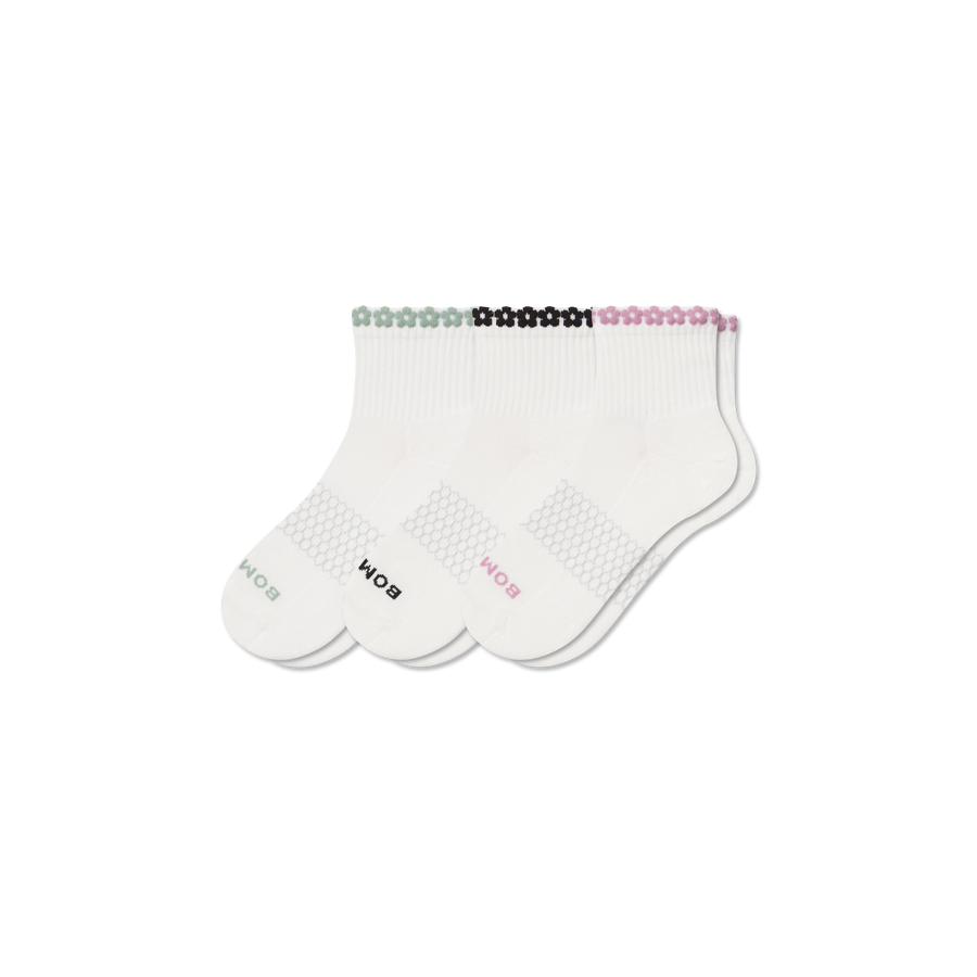 Women's Daisy Chain Quarter Sock 3-Pack - All Day Fit