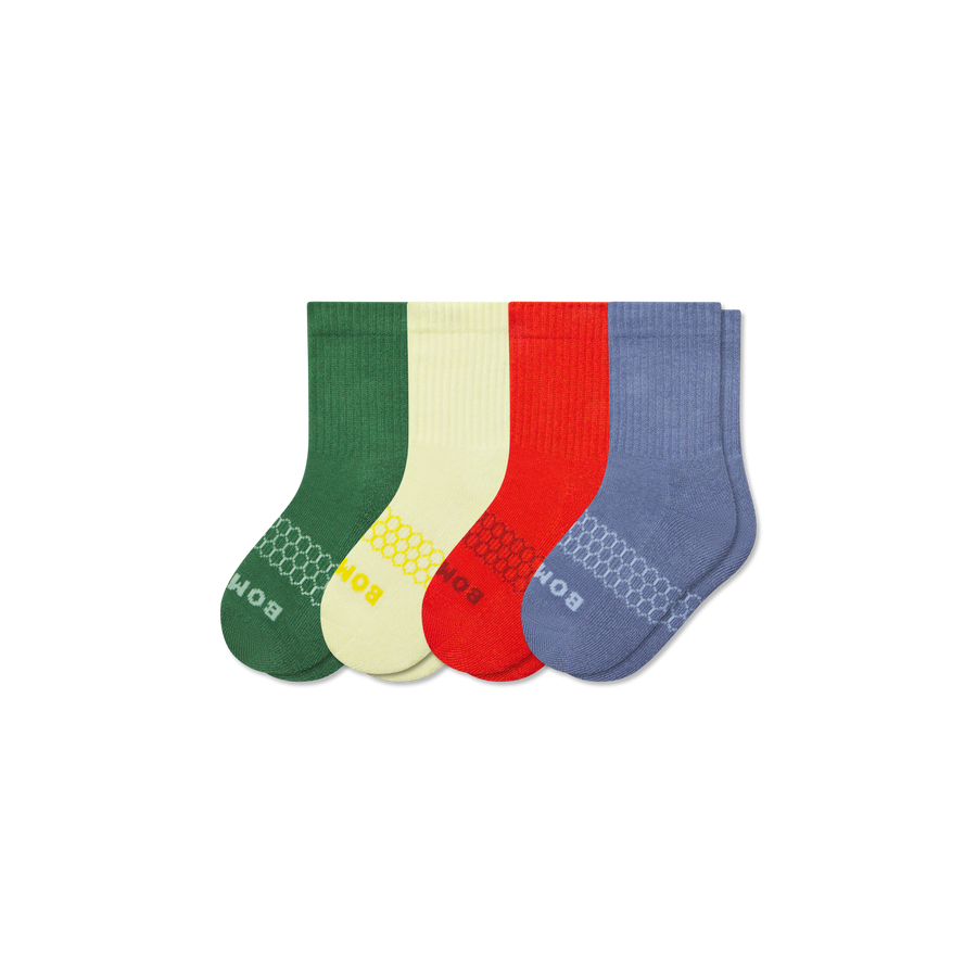 Junior Solids Calf Sock 4-Pack - Clean Finish