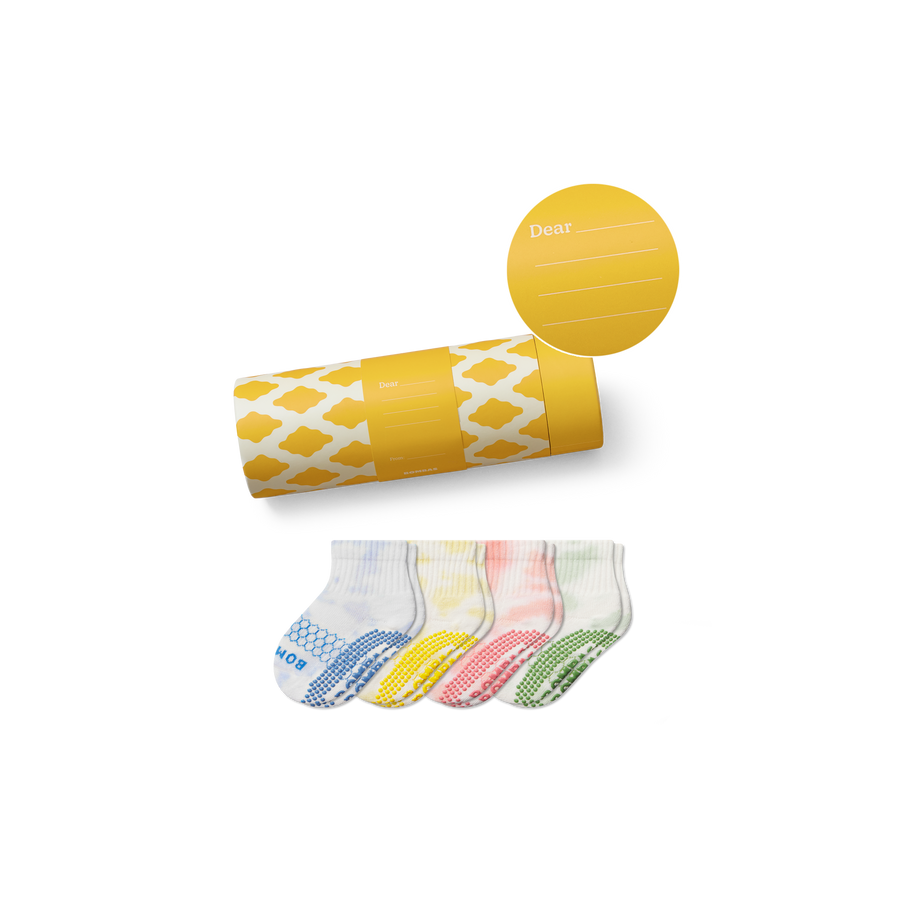 Toddler Gripper Calf Sock 4-Pack Gift Box - Daily Step
