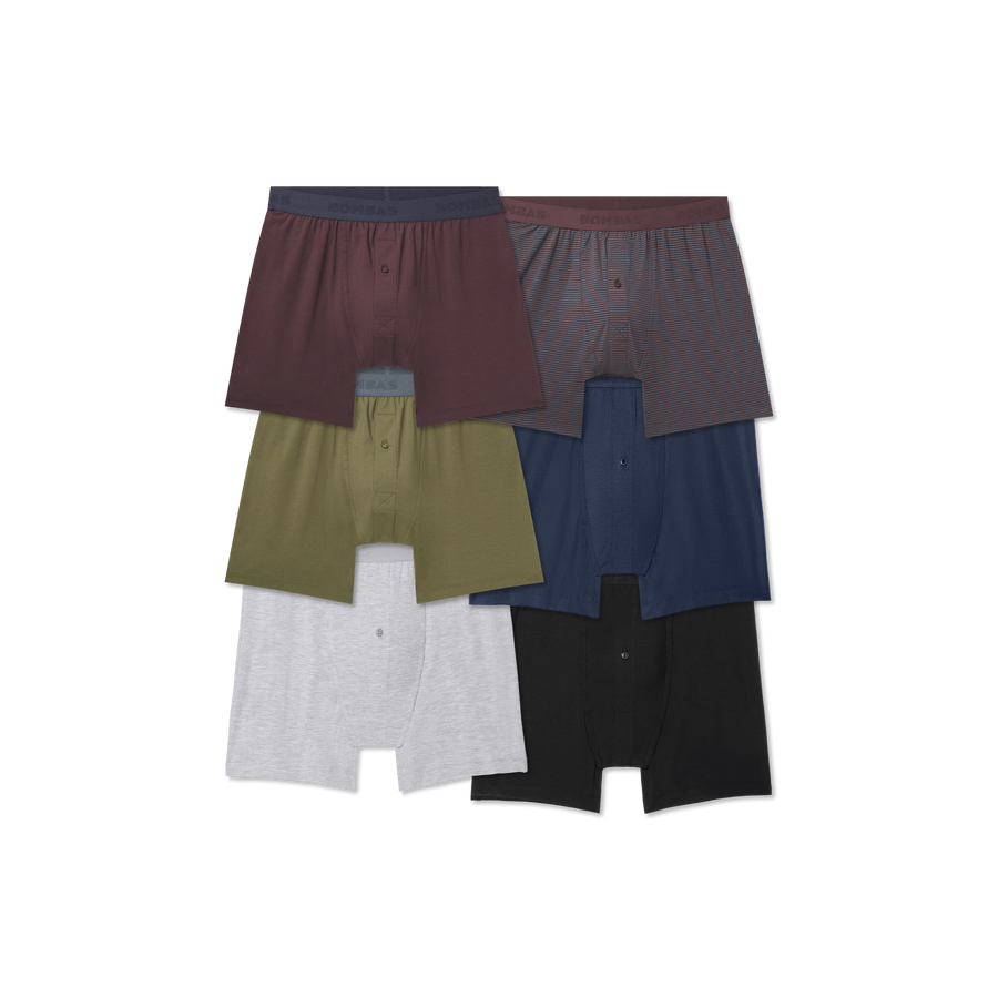 Men's Cotton Modal Blend Boxer 6-Pack - Classic Ready