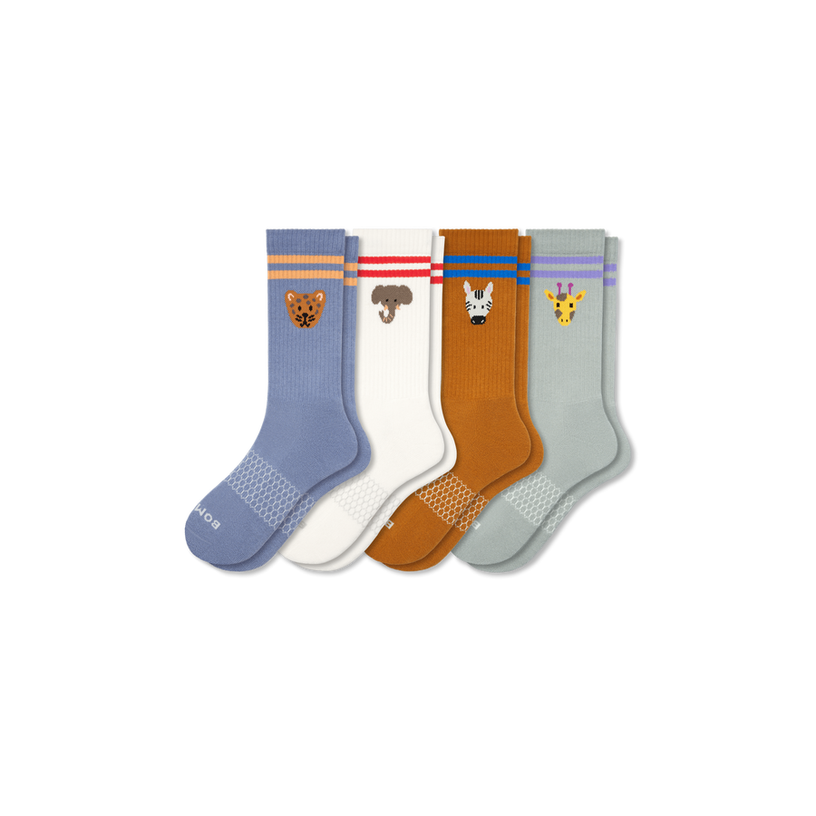 Women's Safari Stripe Calf Sock 4-Pack - Premium Pick