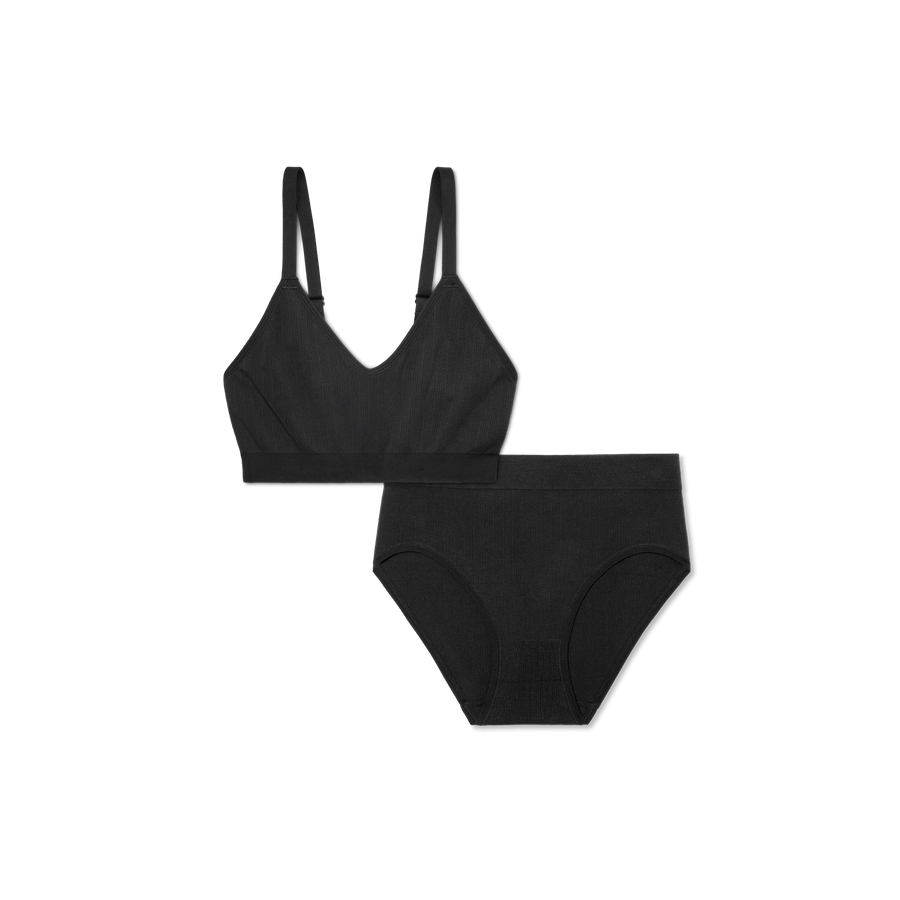 Women’s Seamless Scoop Bralette + High Rise Brief Pack - Soft Support