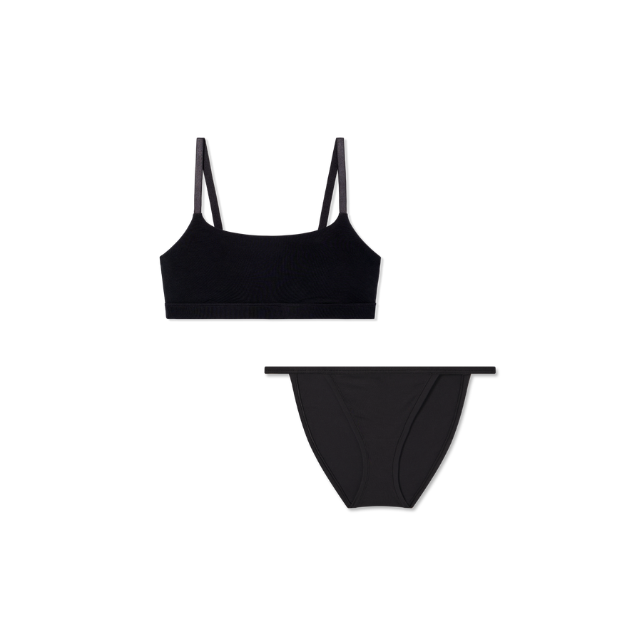 Women’s Super Soft Scoop Bralette + String Bikini Pack - Ready Pick