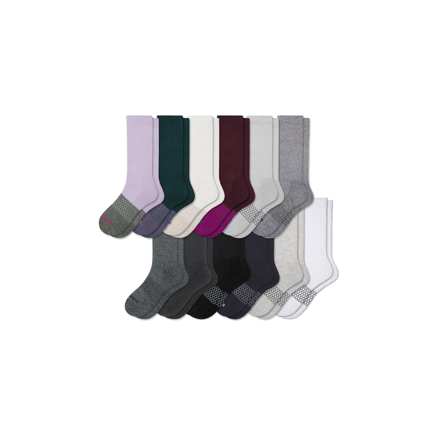 Women's Marl Calf Sock 12-Pack - Simple Style