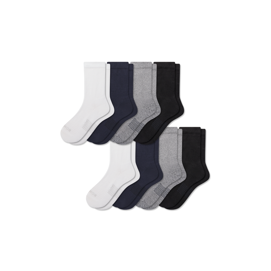 Men's Modern Rib Half Calf Sock 8-Pack - Soft Step